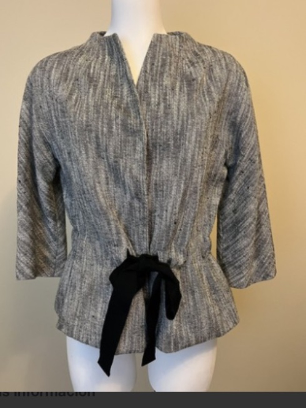 Talbots Black and White Textured Jacket